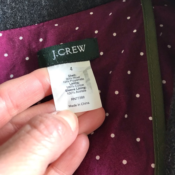 J.Crew Black Grey Pinstripe Blazer Womens Sz 4 - Picture 3 of 6